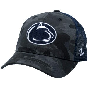 youth hat camo trucker with Penn State Athletic Logo